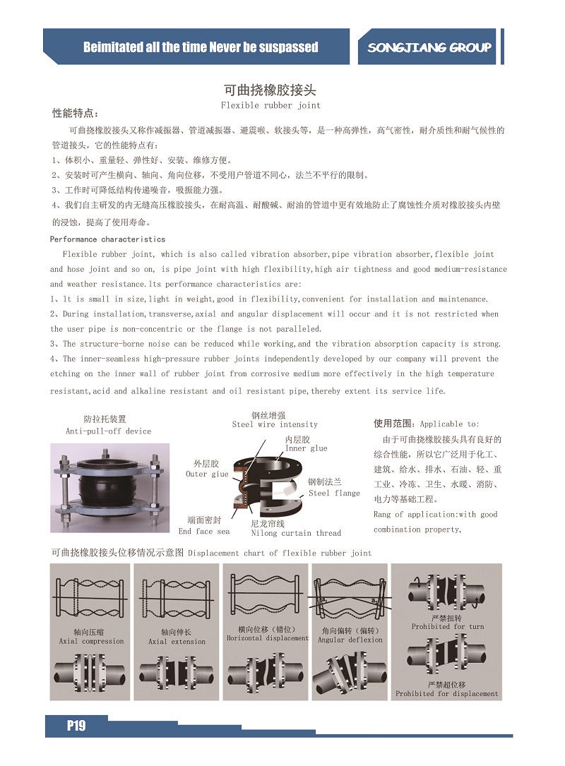 淞江集团讲解橡胶接头产品扭曲问题